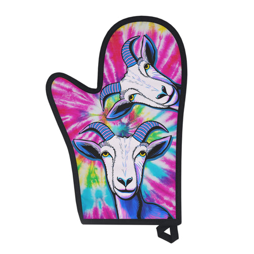 Cute Goats Tie-Dye Oven Glove