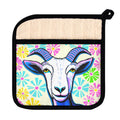 Goat Pop Art Pot Holder with Pocket