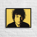 DYLAN YELLOW POP -Canvas Print with Black Wood Floater Frame